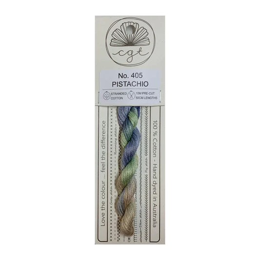 Pistachio Cottage Garden Thread Pre-Cut 6 Stranded Hand Dyed Embroidery Floss