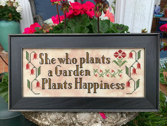 Plant Happiness Cross Stitch Pattern by Carriage House Samplings
