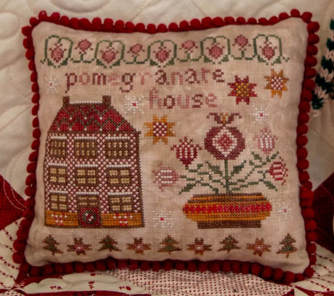 Pomegranate House Cross Stitch Pattern Pansy Patch Quilts and Stitchery