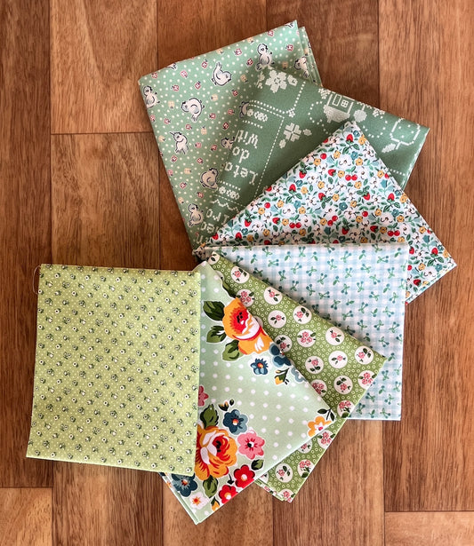 Poppie Cotton Greens Fat Quarter Bundle