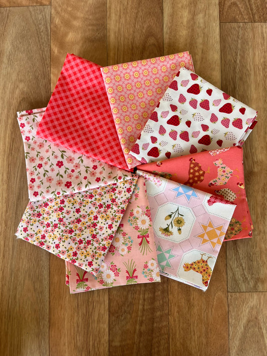 Homestead by Poppie Cotton Pinks Fat Quarter Bundle