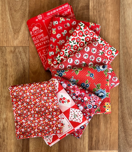 Poppie Cotton Reds Fat Quarter Bundle