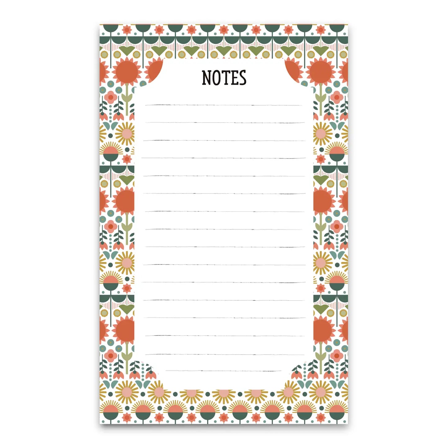 Gingiber Popping Flowers Notepad