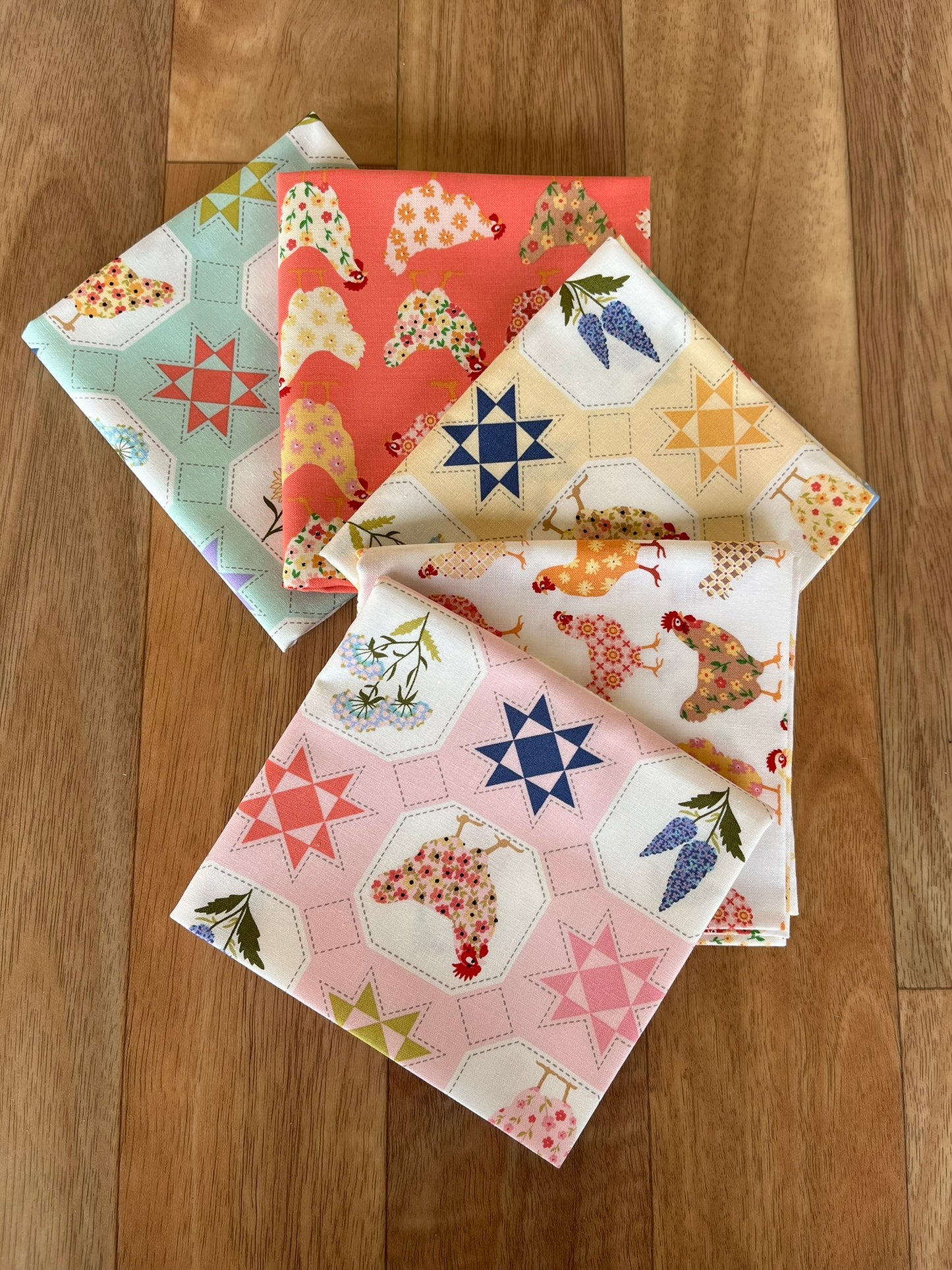 Homestead by Poppie Cotton Chickens Fat Quarter Bundle