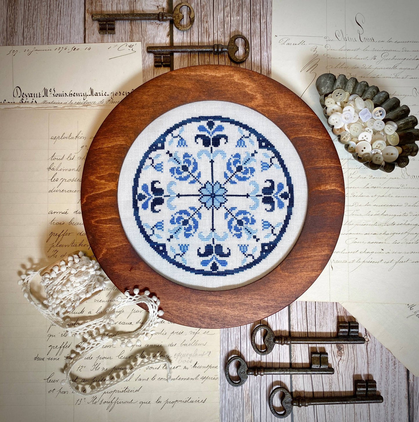 Porcelain Stitches No. 1 Cross Stitch Pattern by Count Your Stitches Designs