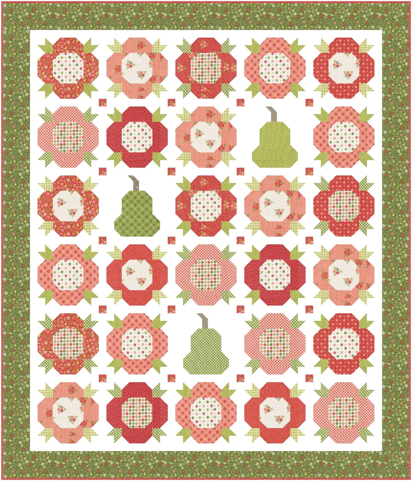 Posies & Pears Quilt Pattern by A Quilting Life