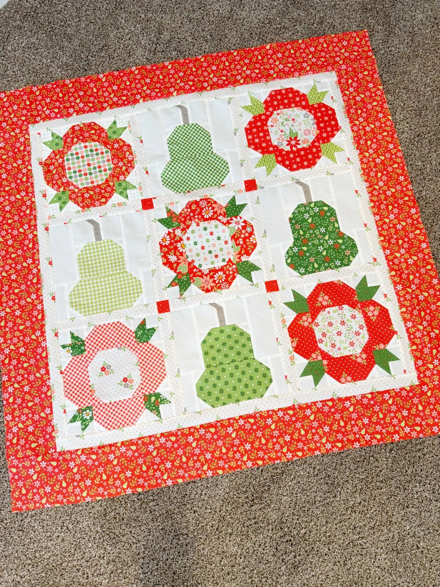 Posies & Pears Quilt Pattern by A Quilting Life