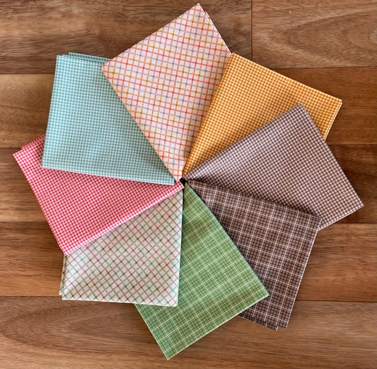 Prim Checks Fat Quarter Bundle by Lori Holt for Riley Blake Fabrics
