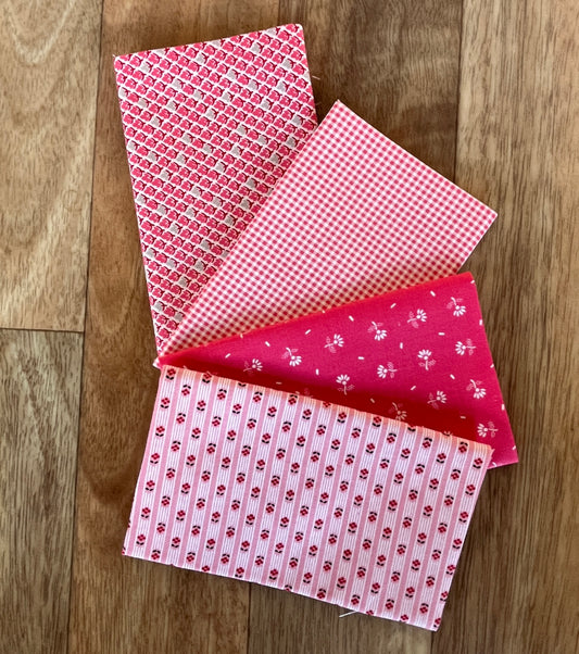 Prim Pinks Fat Eighth Bundle by Lori Holt for Riley Blake Fabrics