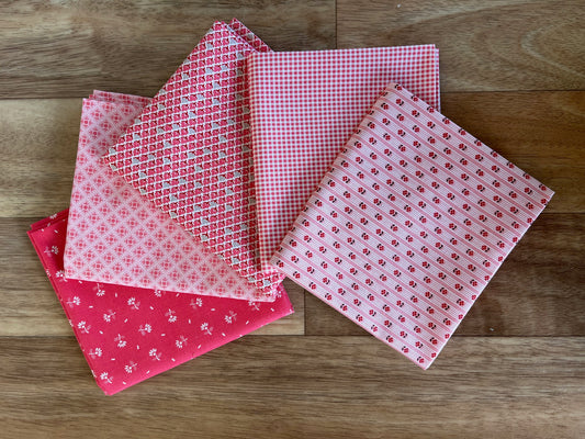 Prim Pinks Fat Eighth Bundle by Lori Holt for Riley Blake Fabrics
