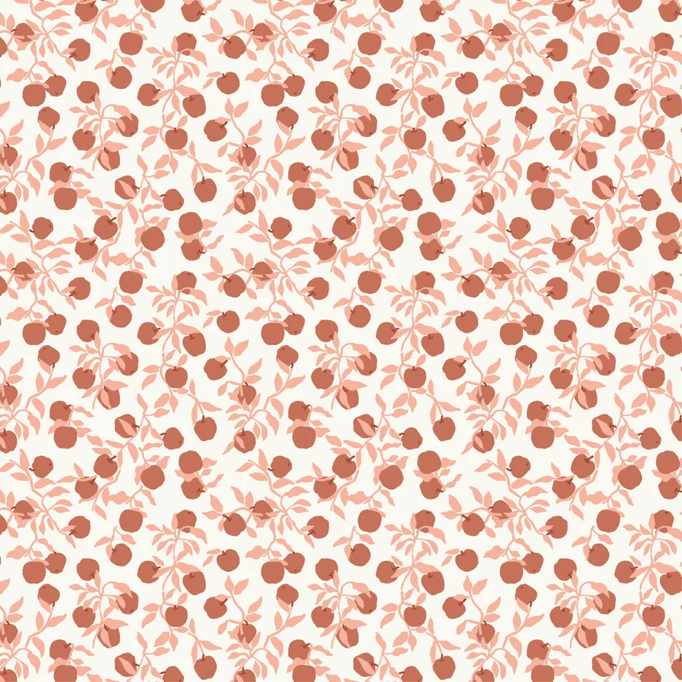Primrose & Parsley Apples Natural PR26832 by Michal Marko for Poppie Cotton (sold in 25cm increments)