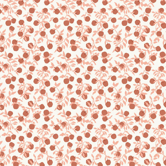 Primrose & Parsley Apples Natural PR26832 by Michal Marko for Poppie Cotton (sold in 25cm increments)