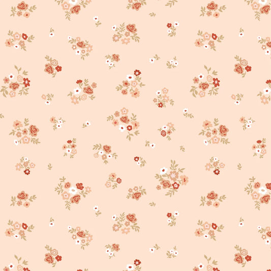 Primrose & Parsley Briar Rose Beige PR26836 by Michal Marko for Poppie Cotton (sold in 25cm increments)
