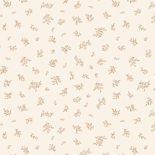 Primrose & Parsley Meadow Sprigs Beige PR26841 by Michal Marko for Poppie Cotton (sold in 25cm increments)