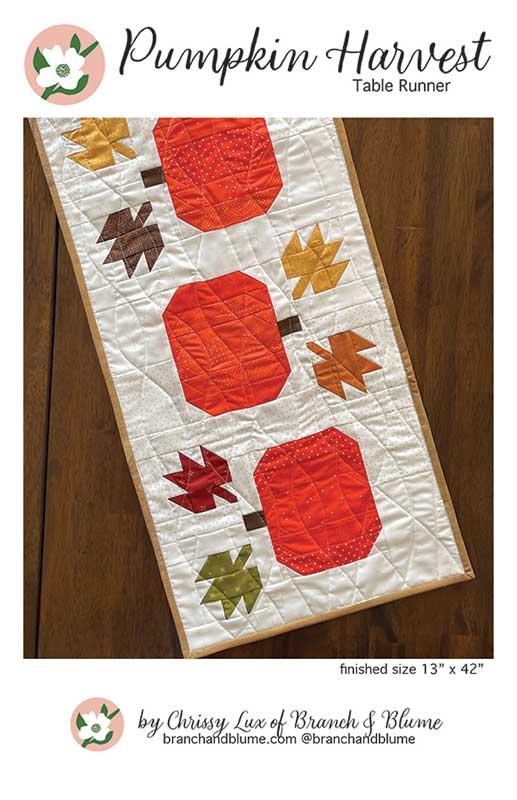 Pumpkin Harvest Table Runner Pattern by Chrissy Lux of Branch and Blume