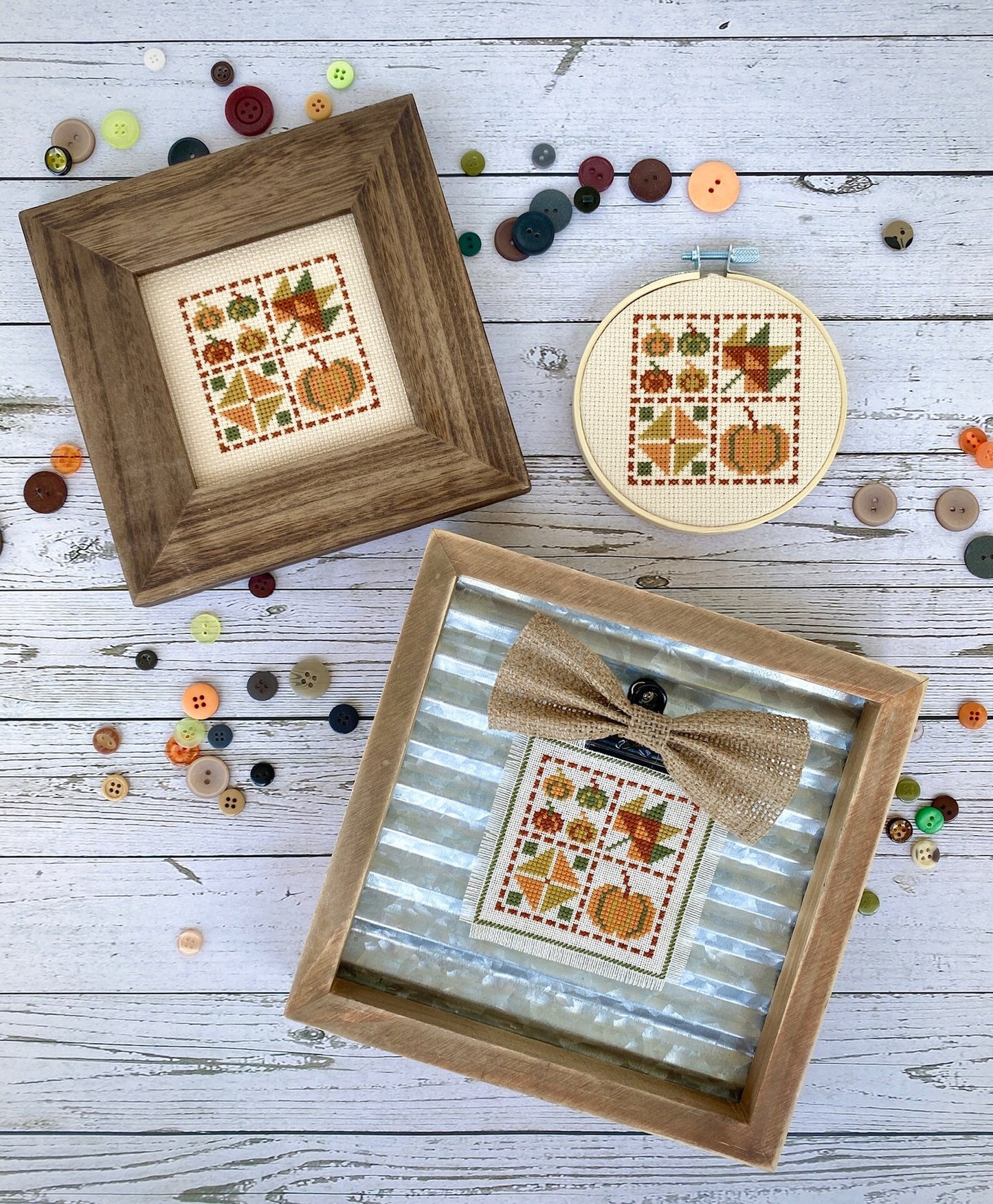 Pumpkin Spice Mini Cross Stitch Pattern by Count Your Stitches Designs