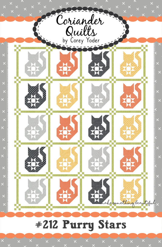 Purry Stars Quilt Pattern by Corey Yoder of Coriander Quilts