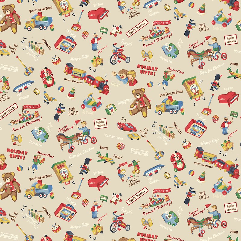 Hello Toys Cream 013A by Cosmo Textiles (sold in 25cm increments)