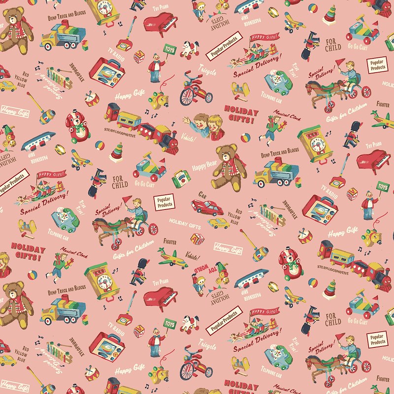Hello Toys Pink 013B by Cosmo Textiles (sold in 25cm increments)