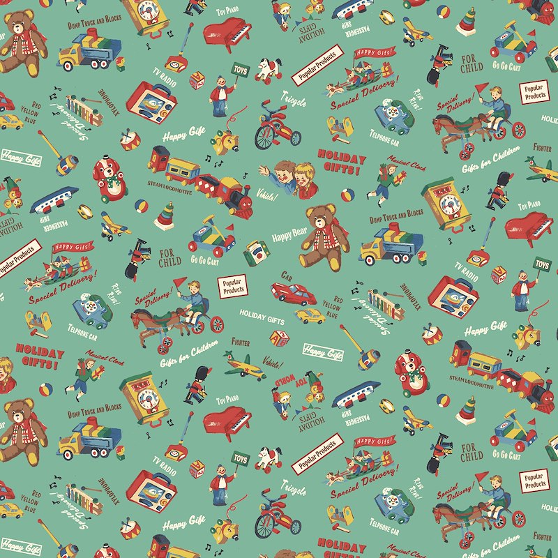 Hello Toys Green 013D by Cosmo Textiles (sold in 25cm increments)