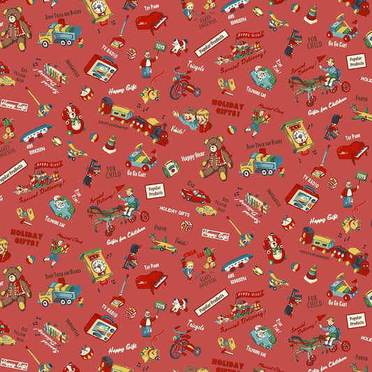 Hello Toys Red 013E by Cosmo Textiles (sold in 25cm increments)