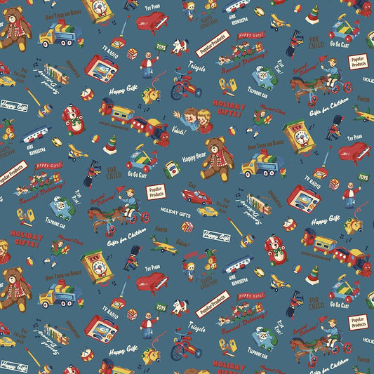 Hello Toys Navy 013F by Cosmo Textiles (sold in 25cm increments)