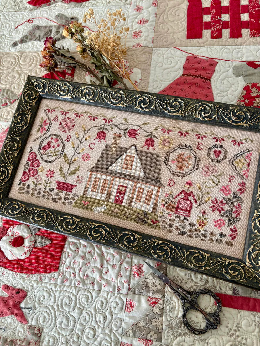 Quaker Farmhouse Cross Stitch Pattern by Blueberry Ridge