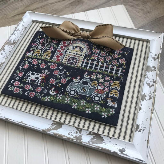 Queen Bee Flower Farm Cross Stitch Pattern by Hands on Design