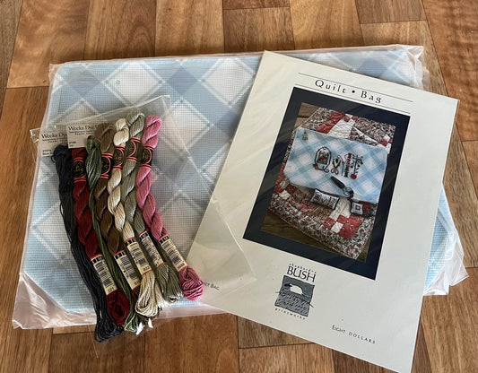 'Quilt' Mad for Plaid Bag, Pattern and Threads Cross Stitch Kit