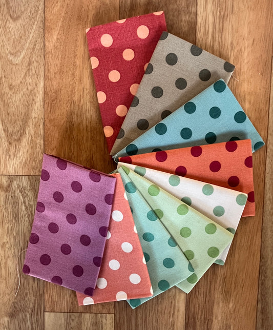 Quiltessential Dots Fat Eighth Bundle Laundry Basket Quilts for Andover Fabrics