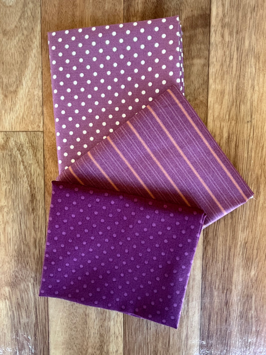 Quiltessential Mini Purple Fat Quarter Bundle by Laundry Basket Quilts for Andover Fabrics