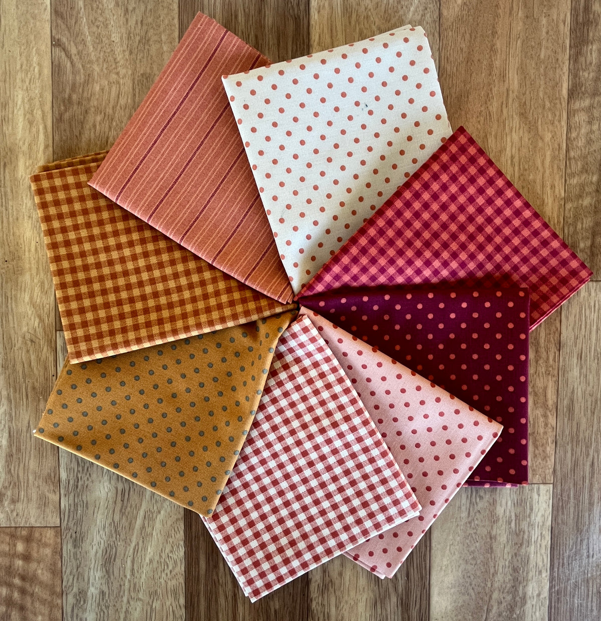 Quiltessential Mini Orange Reds Fat Quarter Bundle by Laundry Basket Quilts for Andover Fabrics