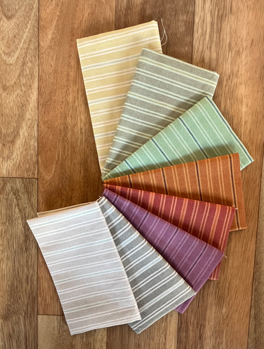 Quiltessential Stripes Fat Eighth Bundle Laundry Basket Quilts for Andover Fabrics