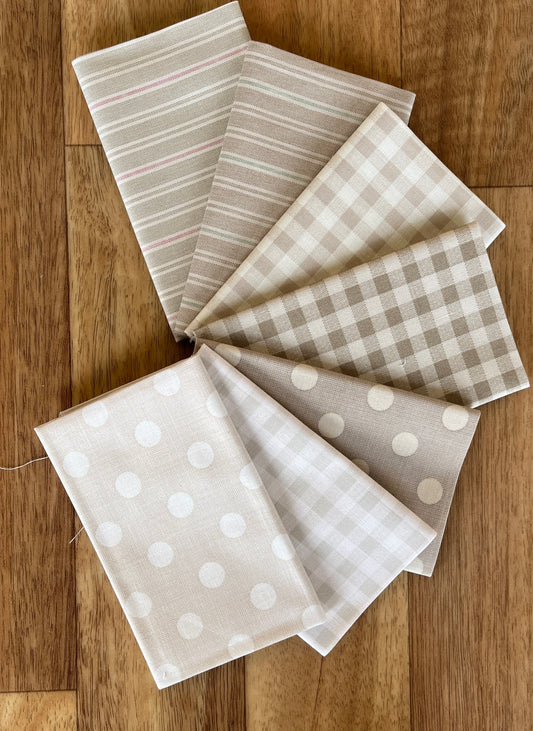 Quiltessential Neutral Fat Eighth Bundle Laundry Basket Quilts for Andover Fabrics