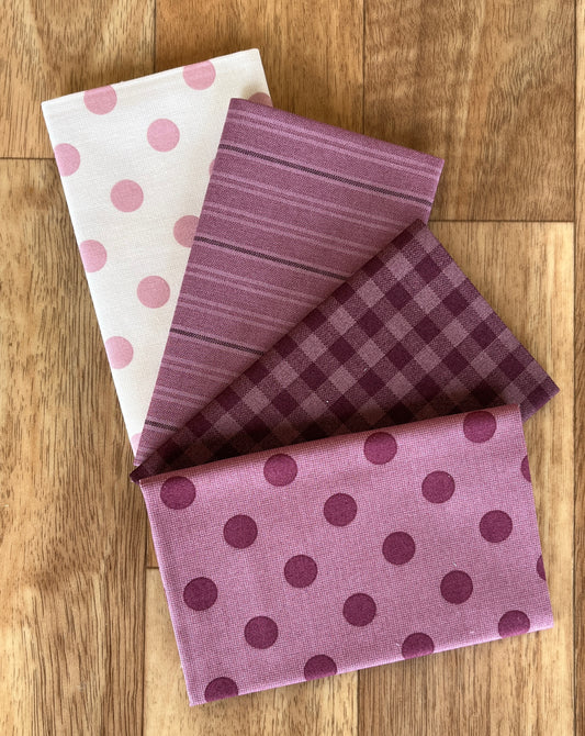 Quiltessential Purples Fat Eighth Bundle Laundry Basket Quilts for Andover Fabrics