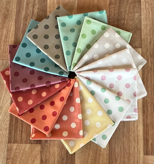 Quiltessential Dots Fat Quarter Bundle Laundry Basket Quilts for Andover Fabrics