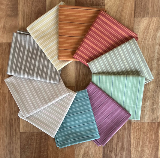 Quiltessential Stripes Fat Quarter Bundle Laundry Basket Quilts for Andover Fabrics