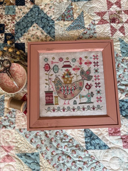 Quilty Bird Cross Stitch Pattern Pansy Patch Quilts and Stitchery