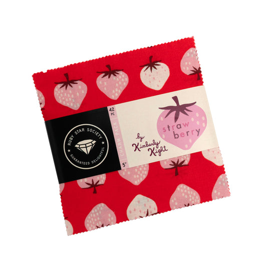 Strawberry Charm Pack by Kimberly Kight of Ruby Star Society (sold in 25cm increments)