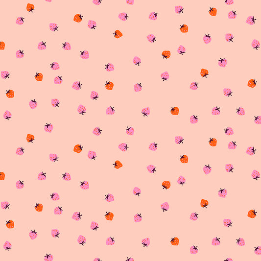 Strawberry Mini Pale Peach S308616 by Kimberly Kight of Ruby Star Society (sold in 25cm increments)