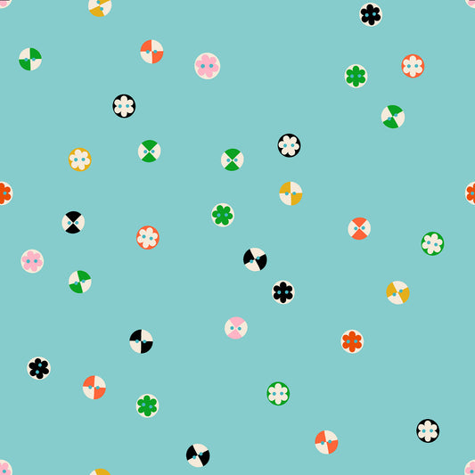 1800 Notion Buttons Cloudless RS520815 a Collaborative Collection by Ruby Star Society (sold in 25cm increments)