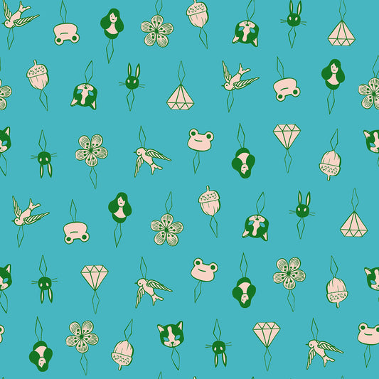 1800 Notion Thread Charms Turquoise RS521415 a Collaborative Collection by Ruby Star Society (sold in 25cm increments)