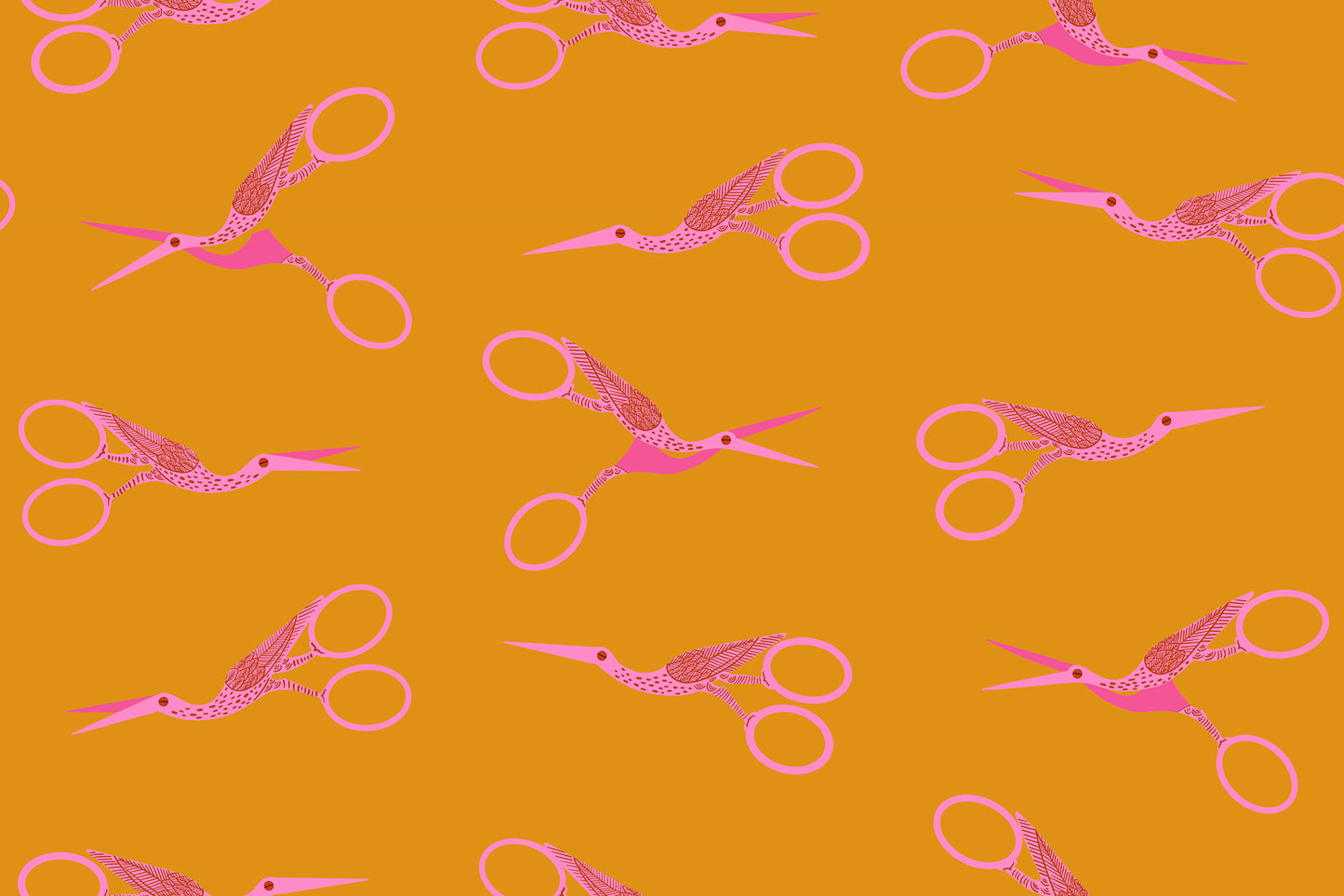 1800 Notion Stork Scissors Honey RS521613 a Collaborative Collection by Ruby Star Society (sold in 25cm increments)