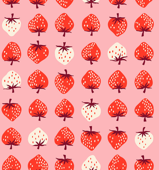 Strawberry Novelty Balmy RS308413 by Kimberly Kight of Ruby Star Society (sold in 25cm increments)