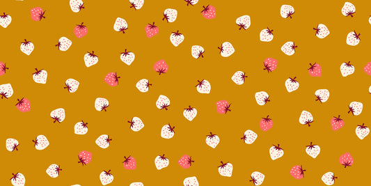 Strawberry Toss Butterscotch RS308515 by Kimberly Kight of Ruby Star Society (sold in 25cm increments)