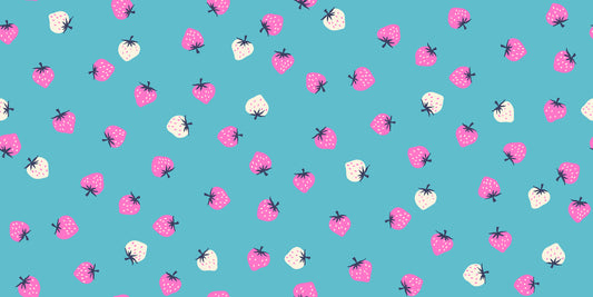 Strawberry Toss Turquoise S308520 by Kimberly Kight of Ruby Star Society (sold in 25cm increments)