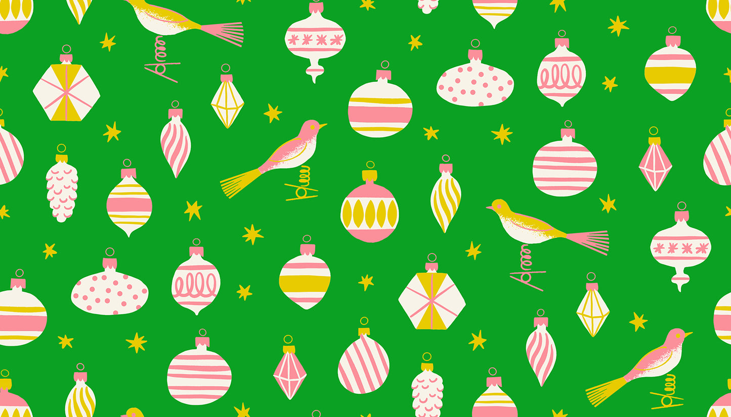 Merry Happy Baubles Verdant RS309815 by Kimberly Kight for Ruby Star Society (sold in 25cm increments)