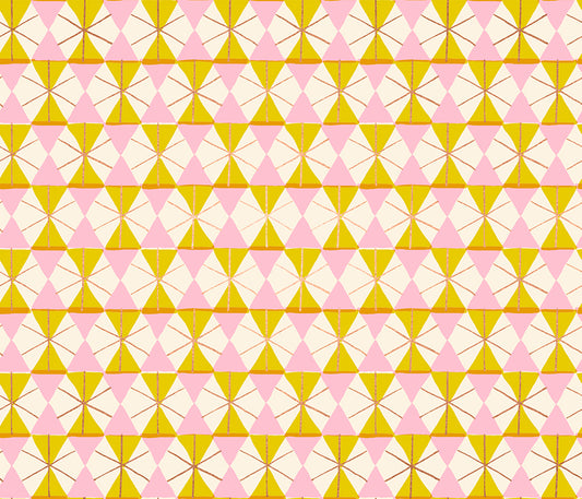 Merry Happy Geometric Metallic Golden Hour RS310211M by Kimberly Kight for Ruby Star Society (sold in 25cm increments)