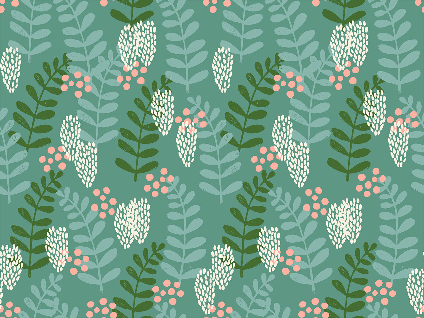 Reimagined Landscapes Fern Dell Watercress RS605113 by Jen Hewett for Ruby Star Society (Sold in 25cm increments)