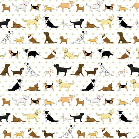 Dogs Muslin by Red Tractor Designs (sold in 25cm increments)